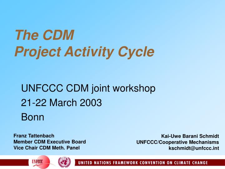 the cdm project activity cycle