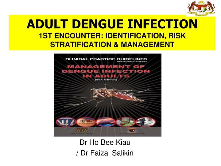 adult dengue infection 1st encounter identification risk stratification management