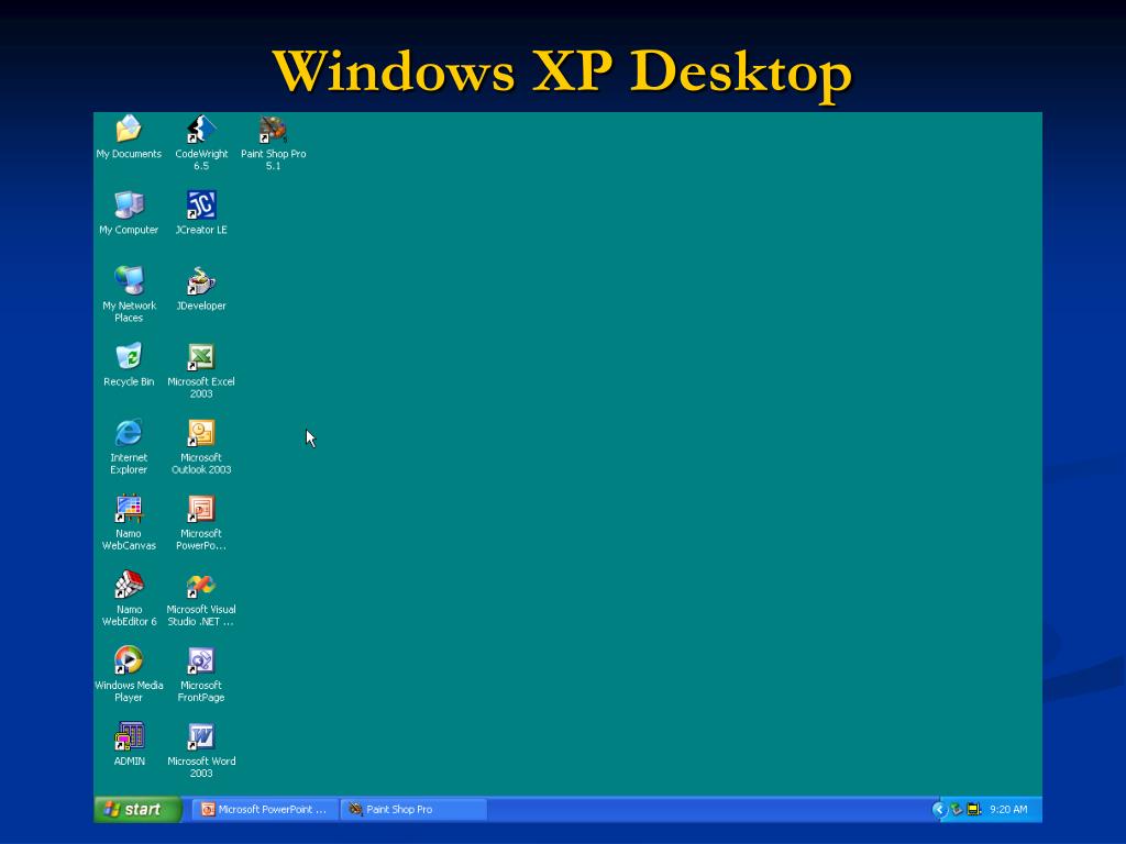PPT - Windows XP Desktop PowerPoint Presentation, free download - ID ...