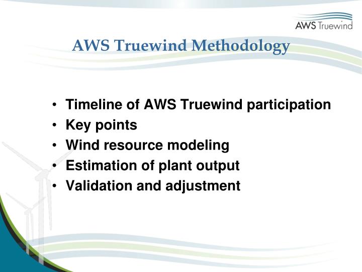 aws truewind methodology