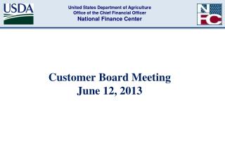 Customer Board Meeting June 12, 2013