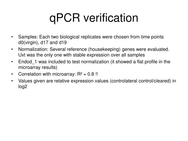 qpcr verification