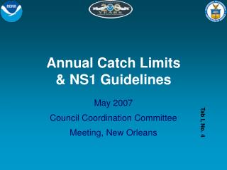 Annual Catch Limits &amp; NS1 Guidelines