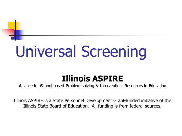 universal screening