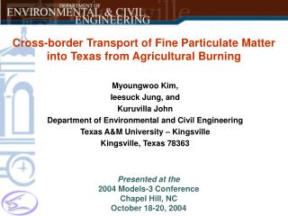 Cross-border Transport of Fine Particulate Matter into Texas from Agricultural Burning
