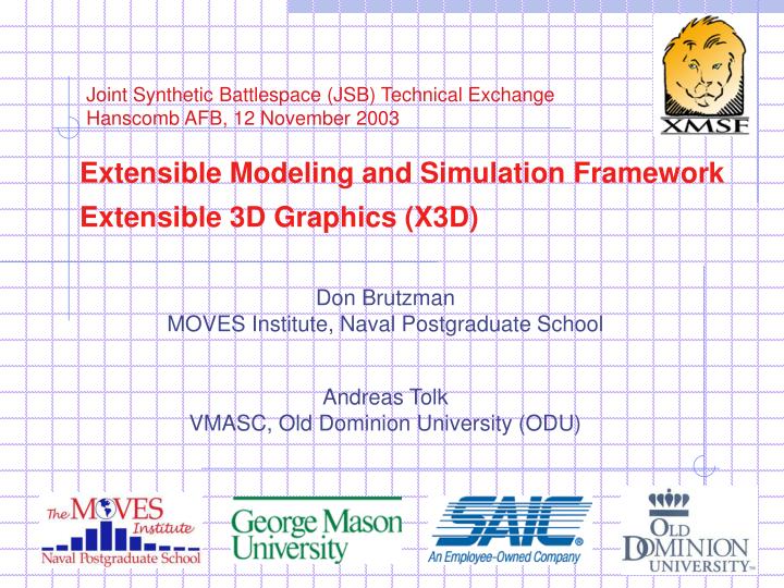 extensible modeling and simulation framework extensible 3d graphics x3d