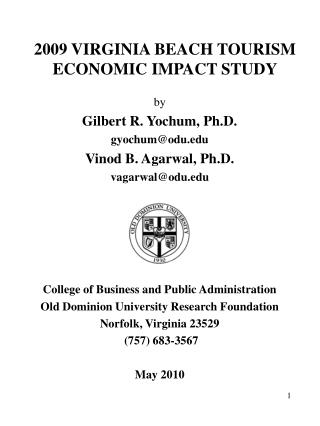 2009 VIRGINIA BEACH TOURISM ECONOMIC IMPACT STUDY