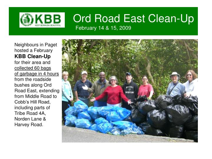 ord road east clean up february 14 15 2009
