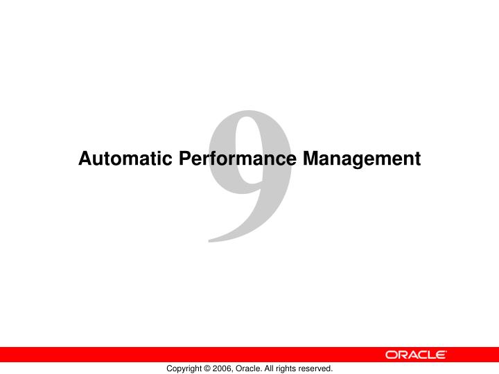 automatic performance management