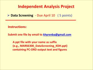 Independent Analysis Project
