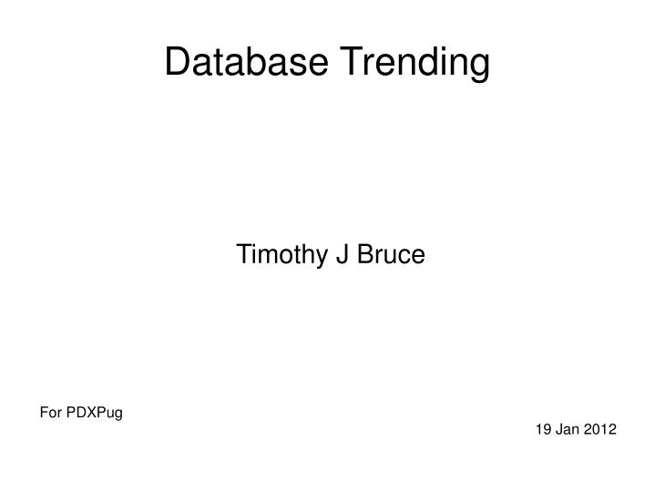 database trending