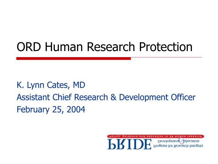 ord human research protection