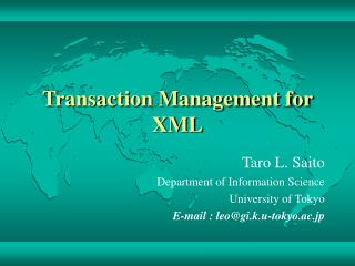 Transaction Management for XML