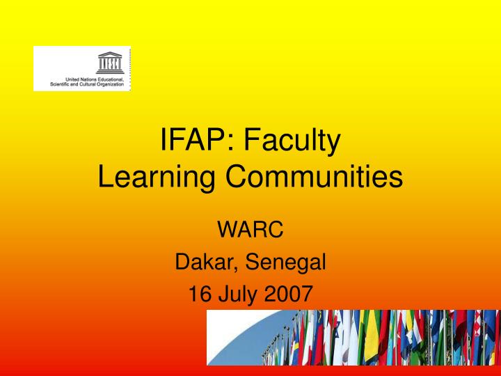 ifap faculty learning communities