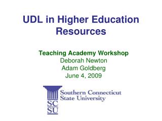 UDL in Higher Education Resources