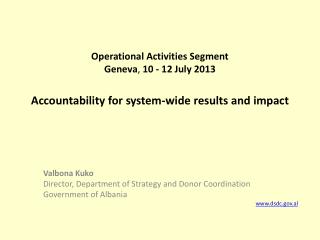 Accountability for system-wide results and impact