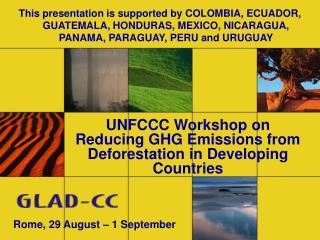 UNFCCC Workshop on Reducing GHG Emissions from Deforestation in Developing Countries