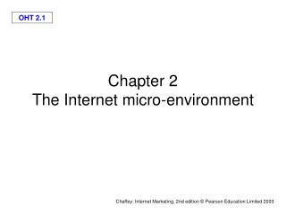 Chapter 2 The Internet micro-environment