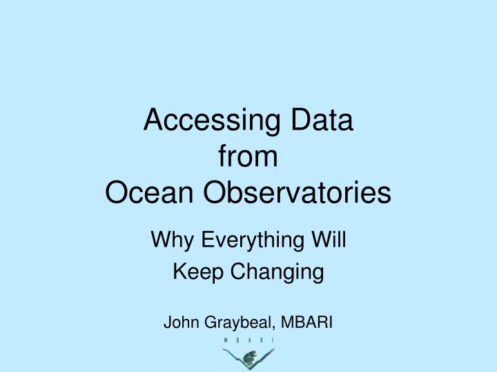 accessing data from ocean observatories