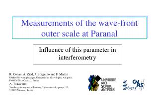 Measurements of the wave-front outer scale at Paranal