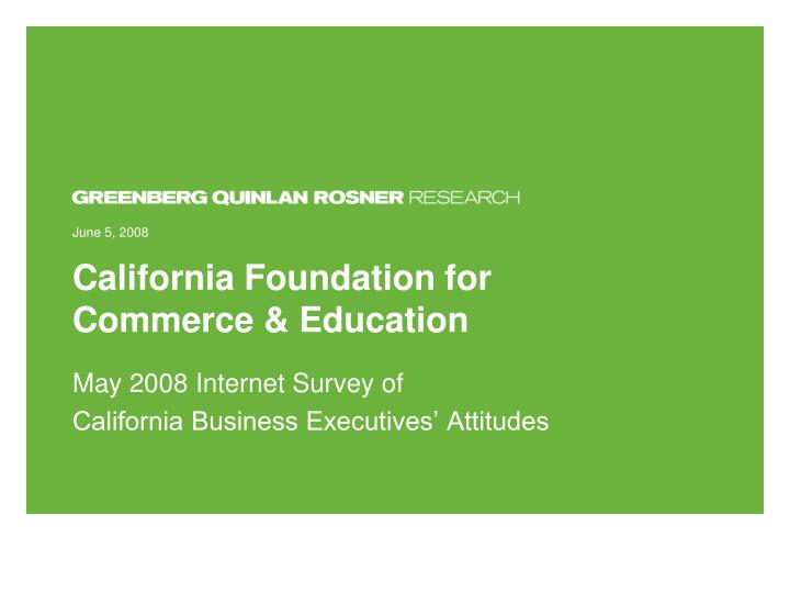 california foundation for commerce education