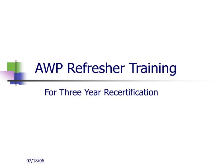 awp refresher training