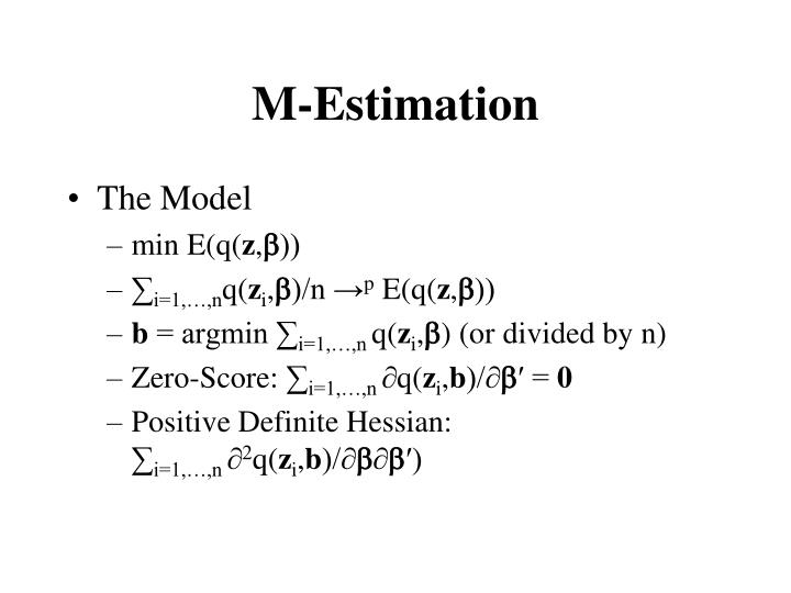 m estimation