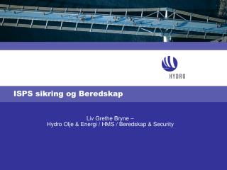 isps sikring og beredskap