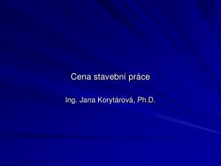 cena stavebn pr ce