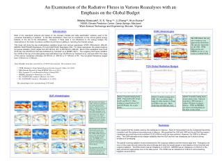 An Examination of the Radiative Fluxes in Various Reanalyses with an
