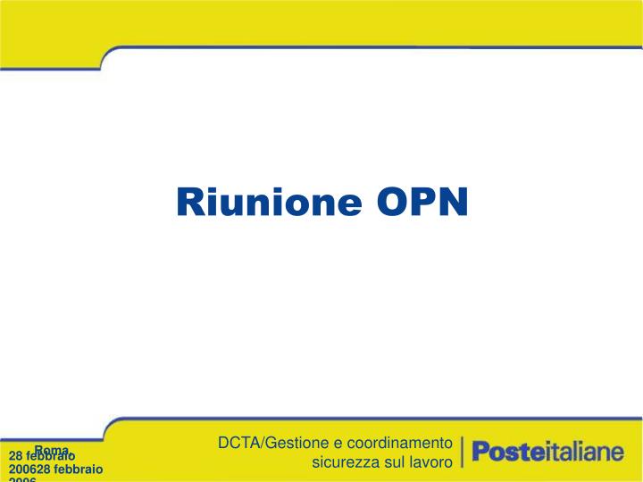 riunione opn