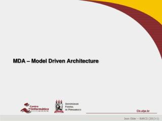 mda model driven architecture