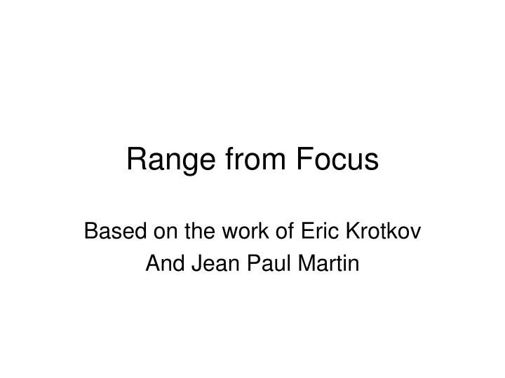 range from focus