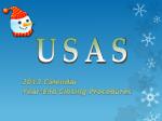 2013 Calendar Year-End Closing Procedures - slide 1
