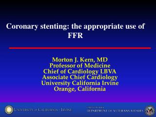 Coronary stenting: the appropriate use of FFR