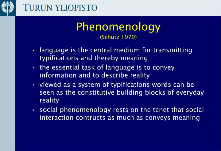 phenomenology schutz 1970