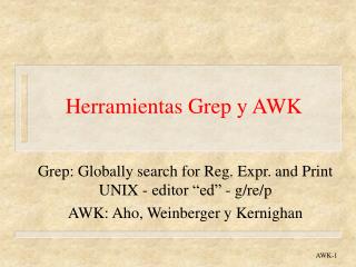 herramientas grep y awk