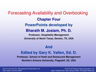 Forecasting Availability and Overbooking