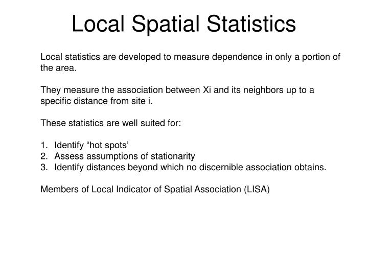 local spatial statistics