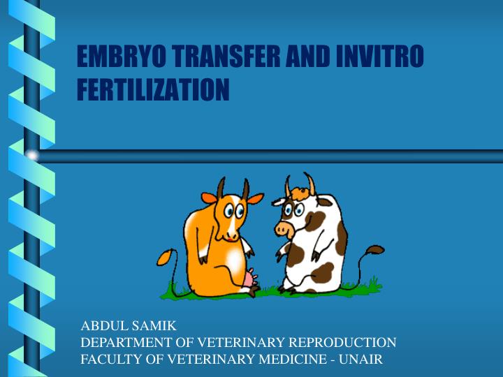 embryo transfer and invitro fertilization