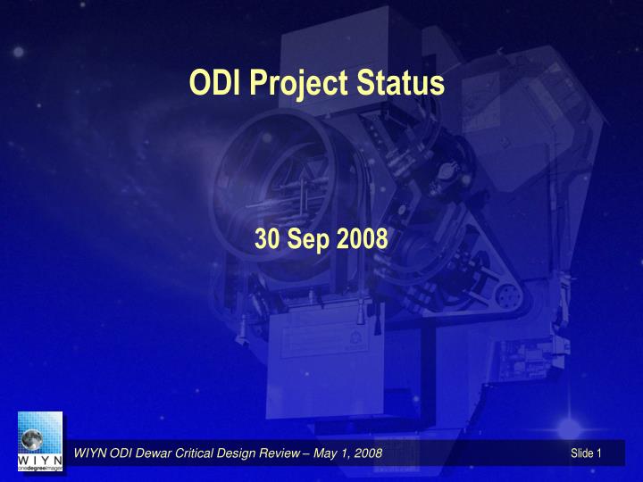 odi project status