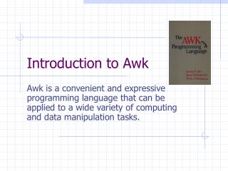 Introduction to Awk