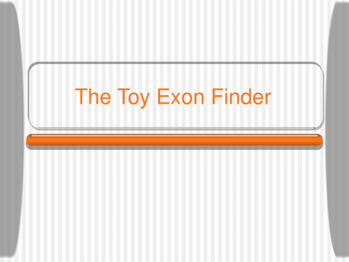 the toy exon finder