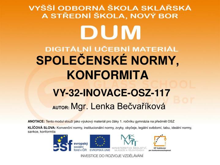 spole ensk normy konformita