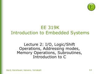 EE 319K Introduction to Embedded Systems