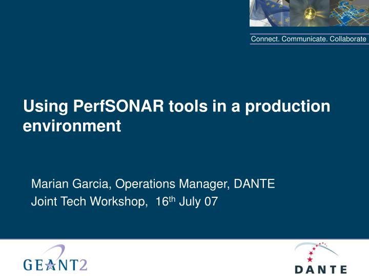 using perfsonar tools in a production environment