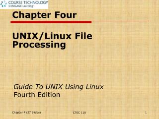 Guide To UNIX Using Linux Fourth Edition