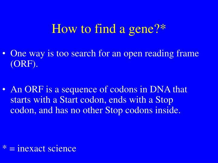 how to find a gene