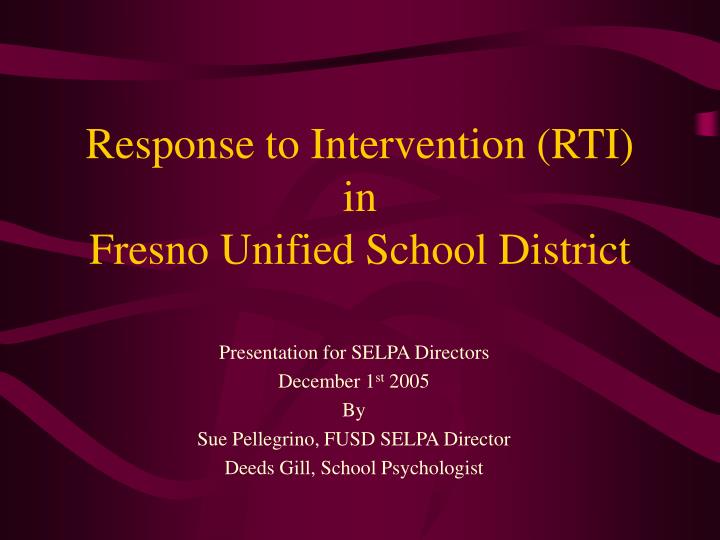 response to intervention rti in fresno unified school district