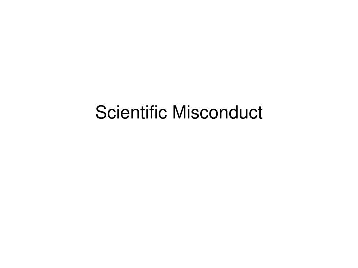 scientific misconduct